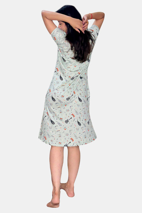 Sweetmoon Long T Shirt Nightdress - Green — image 2
